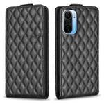 For Redmi K40 / K40 Pro Diamond Lattice Vertical Flip Leather Phone Case(Black)