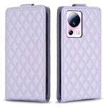 For Xiaomi 13 Lite / Civi 2 Diamond Lattice Vertical Flip Leather Phone Case(Purple)