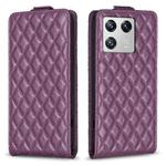 For Xiaomi 13 Diamond Lattice Vertical Flip Leather Phone Case(Dark Purple)