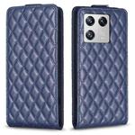 For Xiaomi 13 Diamond Lattice Vertical Flip Leather Phone Case(Blue)