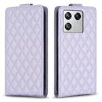 For Xiaomi 13 Diamond Lattice Vertical Flip Leather Phone Case(Purple)