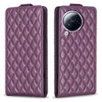 For Xiaomi Civi 3 5G Diamond Lattice Vertical Flip Leather Phone Case(Dark Purple)