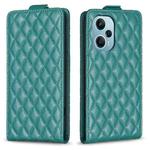 For Redmi Note 12 Turbo Diamond Lattice Vertical Flip Leather Phone Case(Green)