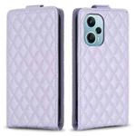 For Redmi Note 12 Turbo Diamond Lattice Vertical Flip Leather Phone Case(Purple)