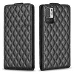 For Redmi Note 10 5G /Note 10T 5G Diamond Lattice Vertical Flip Leather Phone Case(Black)