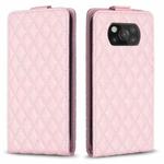 For Xiaomi Poco X3 / X3 NFC Diamond Lattice Vertical Flip Leather Phone Case(Pink)