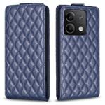 For Xiaomi Redmi Note 13 Diamond Lattice Vertical Flip Leather Phone Case(Blue)