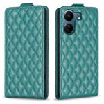 For Xiaomi Redmi 13C Diamond Lattice Vertical Flip Leather Phone Case(Green)