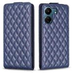 For Xiaomi Redmi 13C Diamond Lattice Vertical Flip Leather Phone Case(Blue)