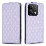 For Xiaomi Redmi Note 13 4G Global Diamond Lattice Vertical Flip Leather Phone Case(Purple)