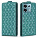 For Xiaomi Poco M6 Pro 4G Diamond Lattice Vertical Flip Leather Phone Case(Green)