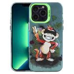 For iPhone 13 Pro Max Animal Pattern PC Phone Case(Monkey)