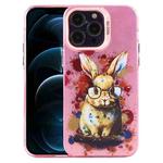 For iPhone 12 Pro Max Animal Pattern PC Phone Case(Rabbit)