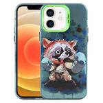 For iPhone 12 Animal Pattern PC Phone Case(Raccoon)