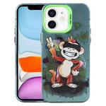 For iPhone 11 Animal Pattern PC Phone Case(Monkey)