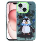 For iPhone 15 Animal Pattern PC Phone Case(Penguin)