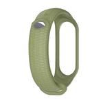 For Xiaomi Mi Band 3 / 4 Mijobs Honeycomb Textured Silicone Watch Band, Aurora Positive Buckle(Army Green)