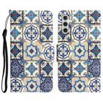 For Samsung Galaxy S23 FE 5G Colored Drawing Leather Phone Case(Vintage Totem)