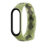 For Xiaomi Mi Band 3 / 4 Mijobs Sporty Fashion Two-color Silicone Watch Band(Transparent Green)
