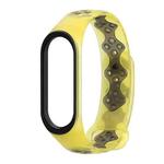 For Xiaomi Mi Band 3 / 4 Mijobs Sporty Fashion Two-color Silicone Watch Band(Transparent Yellow)