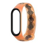 For Xiaomi Mi Band 3 / 4 Mijobs Sporty Fashion Two-color Silicone Watch Band(Transparent Orange)