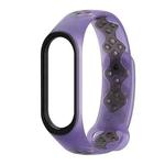 For Xiaomi Mi Band 3 / 4 Mijobs Sporty Fashion Two-color Silicone Watch Band(Transparent Purple)