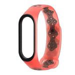 For Xiaomi Mi Band 3 / 4 Mijobs Sporty Fashion Two-color Silicone Watch Band(Transparent Red)