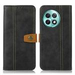 For OnePlus Ace 2 Pro Stitching Thread Calf Texture Leather Phone Case(Black)