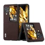 For OPPO Find N3 Flip ABEEL Genuine Leather Xiaoya Series Phone Case(Coffee)