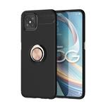 For OPPO A92s Lenuo Shockproof TPU Protective Case with Invisible Holder(Black Gold)