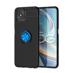 For OPPO A92s Lenuo Shockproof TPU Protective Case with Invisible Holder(Black Blue)