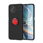 For OPPO A92s Lenuo Shockproof TPU Protective Case with Invisible Holder(Black Red)