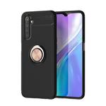 For OPPO Realme 6 Lenuo Shockproof TPU Protective Case with Invisible Holder(Black Gold)