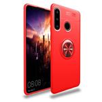 For Huawei Y6P Lenuo Shockproof TPU Protective Case with Invisible Holder(Red)