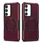 For Samsung Galaxy S23 FE MagSafe Shockproof Armor Phone Case(Wine Red)