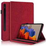 For Samsung Galaxy Tab S9 / S8 / S7 Life Tree Series Horizontal Flip Leather Tablet Case(Red)