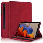 For Samsung Galaxy Tab S9 / S9 FE Life Tree Series Horizontal Flip Leather Tablet Case(Red)