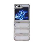 For Samsung Galaxy Z Flip5 Electroplating TPU Shield Phone Case(Silver)