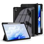 For Huawei MatePad Air 11.5 inch 3-Fold Clear Acrylic Leather Tablet Case(Black)