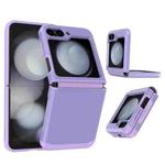 For Samsung Galaxy Z Flip5 SGP Armor 2 in 1 Color Contrast TPU Hybrid PC Phone Case(Light Purple)