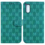 For Sony Xperia 1 V Double 8-shaped Embossed Leather Phone Case(Green)
