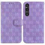 For Sony Xperia 10 V Double 8-shaped Embossed Leather Phone Case(Purple)