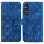 For Sony Xperia 10 V Double 8-shaped Embossed Leather Phone Case(Blue)