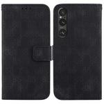 For Sony Xperia 10 V Double 8-shaped Embossed Leather Phone Case(Black)