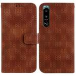 For Sony Xperia 10 III Double 8-shaped Embossed Leather Phone Case(Brown)