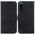 For Sony Xperia 10 III Double 8-shaped Embossed Leather Phone Case(Black)