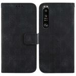 For Sony Xperia 1 III Double 8-shaped Embossed Leather Phone Case(Black)