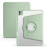 For iPad Pro 13 2024 Acrylic 360 Rotation Detachable Leather Tablet Case(Green)