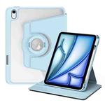 For iPad Air 13 2024 Acrylic 360 Rotation Detachable Leather Tablet Case(Ice Blue)