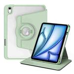 For iPad Air 11 2024 Acrylic 360 Rotation Detachable Leather Tablet Case(Green)